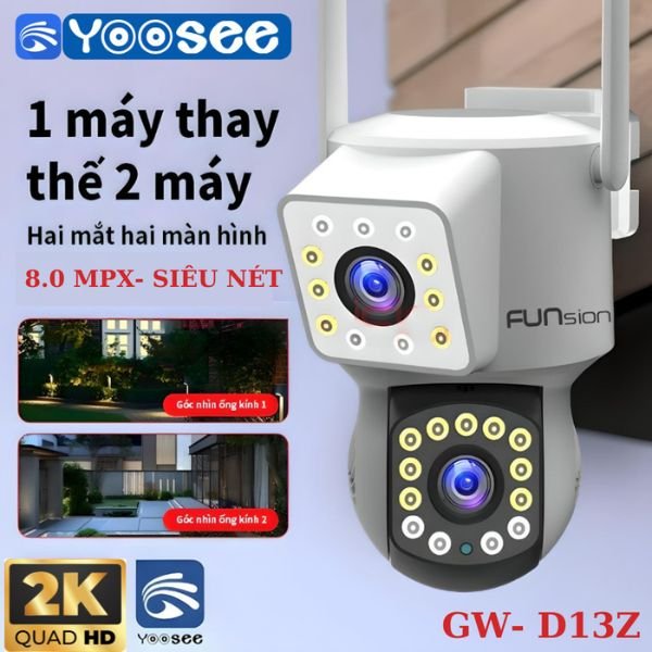 Camera wifi Fnkvision 2 mắt Yoosee 8.0MP