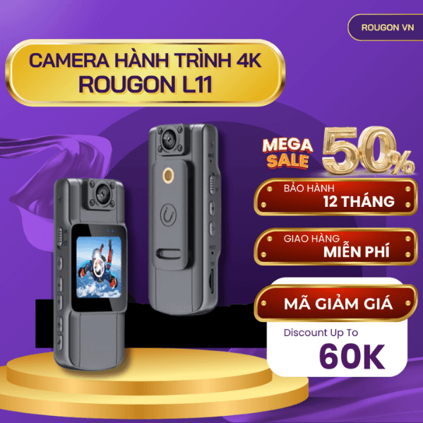 Camera Hanh Trinh 4K ROUGON L11 Camera Hành Trình 4K ROUGON L11