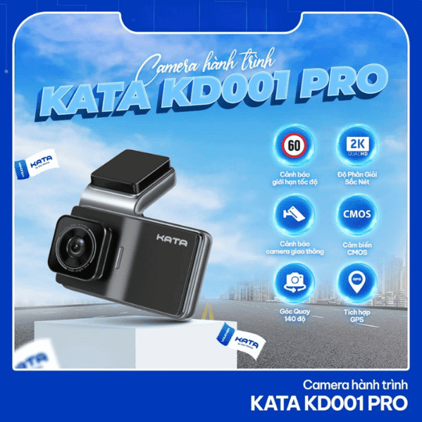 Camera Hanh Trinh O to KATA DASH KD001 PRO Goc Quay Rong Camera Hành Trình Ô tô KATA DASH KD001 PRO Góc Quay Rộng