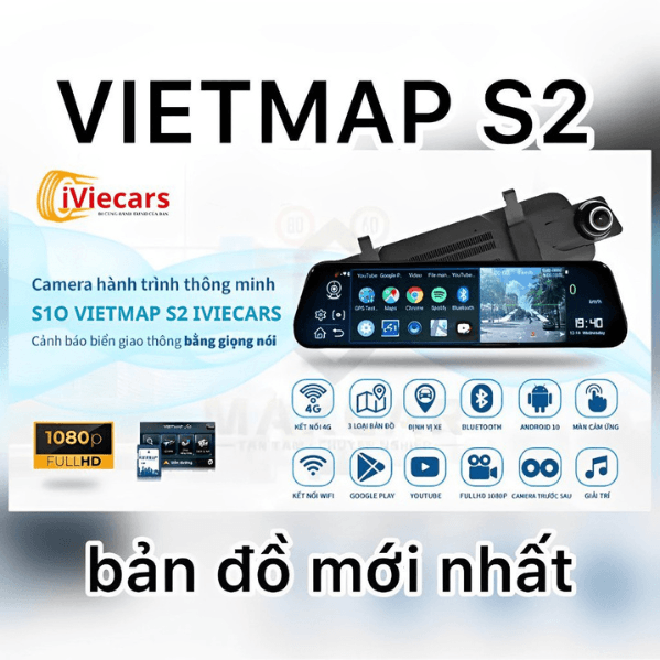 Camera hanh trinh o to S10 Vietmap S2 Camera hành trình ô tô S10 Vietmap S2