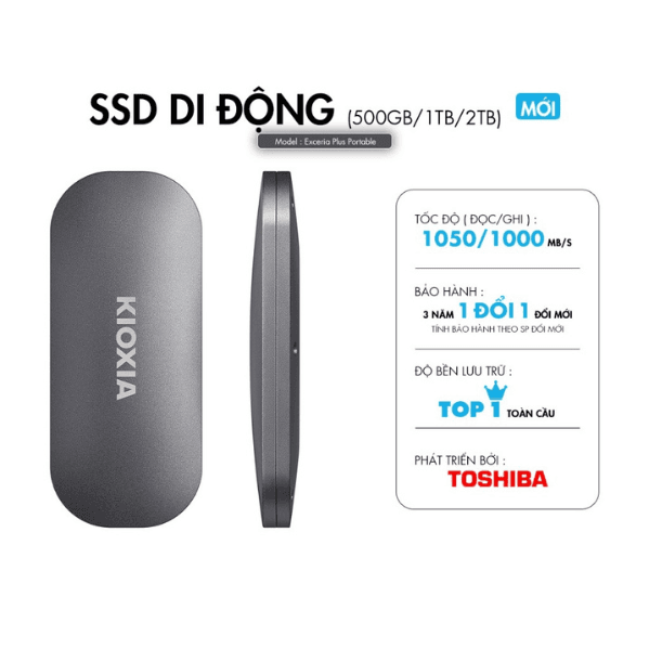 O cung SSD Di Dong KIOXIA EXCERIA Ổ cứng SSD Di Động KIOXIA EXCERIA
