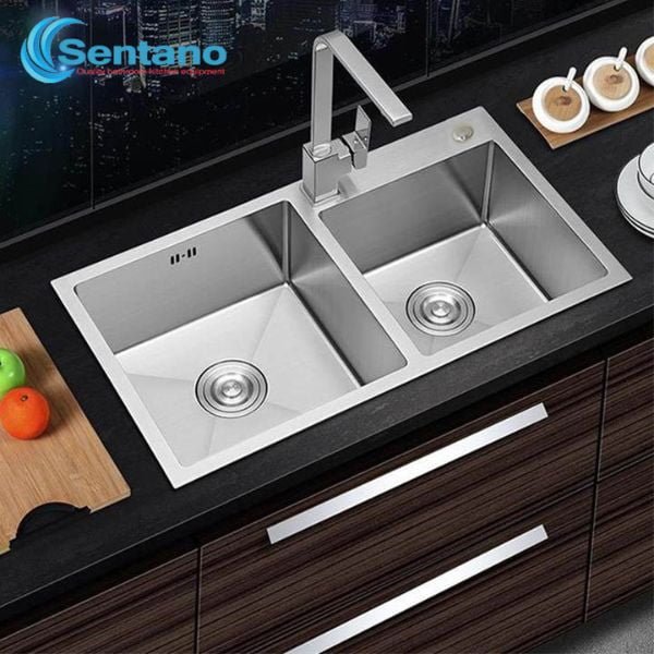 Chậu Rửa Chén Bát INOX SUS 304 SENTANO 2 hộc
