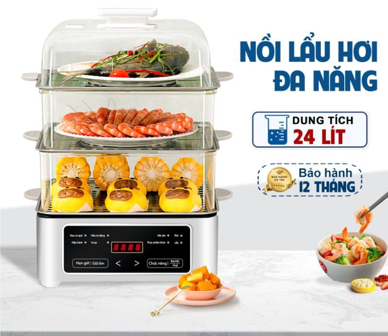 Nồi lẩu hơi điện đa năng Gilux 24L