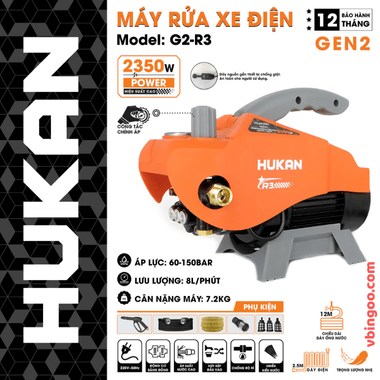 Máy rửa xe chỉnh áp HUKAN Gen2 G2-R3
