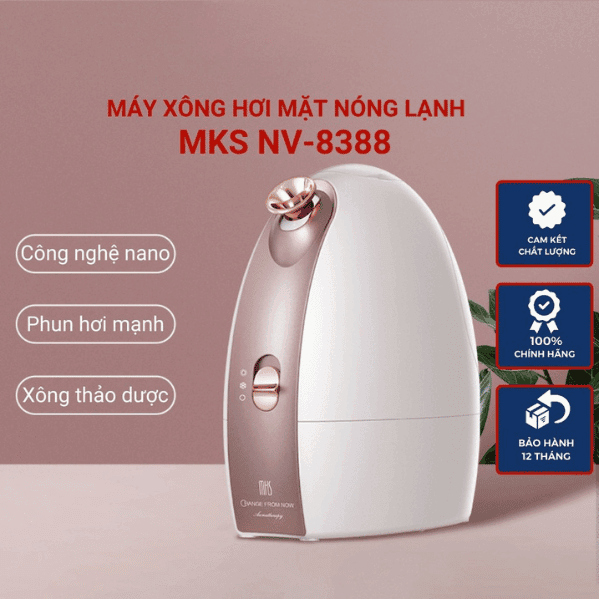 May Xong Mat Nong Lanh MKS NV8388 Máy Xông hơi Mặt Nóng Lạnh MKS NV8388