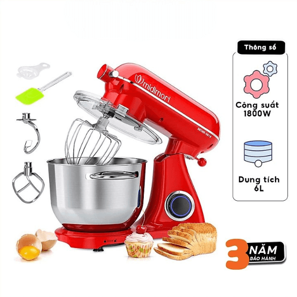 May nhao tron bot than khung thep Midimori MDMR 9819A Máy nhào trộn bột thân khung thép Midimori, MDMR-9819A