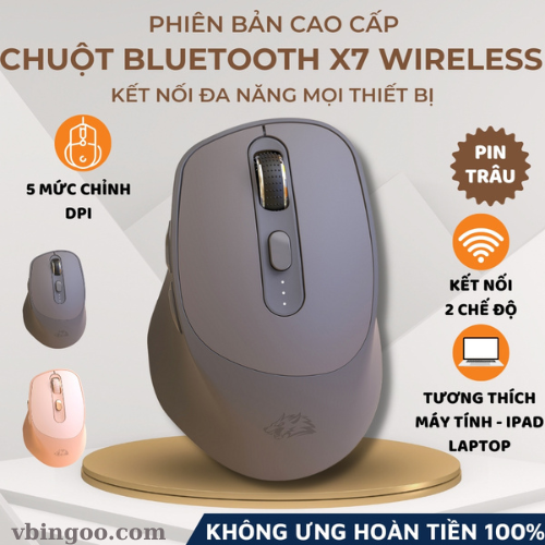 Chuot Khong Day May Tinh Bluetooth X7 Wireless Chuột Không Dây Máy Tính Bluetooth X7 Wireless
