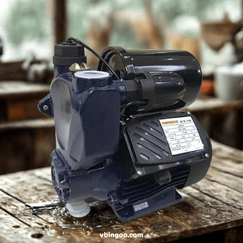 May bom nuoc nong tang ap dien tu Nanoco model NCPS128 A Máy bơm nước nóng tăng áp điện tử Nanoco model NCPS128-A