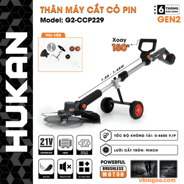 Máy cắt cỏ dùng pin HUKAN G2-CCP229