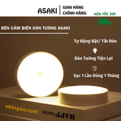 Đèn Cảm Biến dán tường Chuyển Động ASAKI