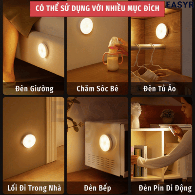 Đèn Led Cảm Ứng Thân Nhiệt 16 Bóng Chuyển Đổi 2 Màu EASYR