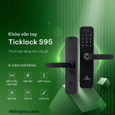 Khóa vân tay TICKLOCK S95-ECO-BL
