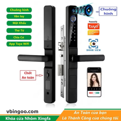 Khóa vân tay, khuôn mặt cửa nhôm xingfa