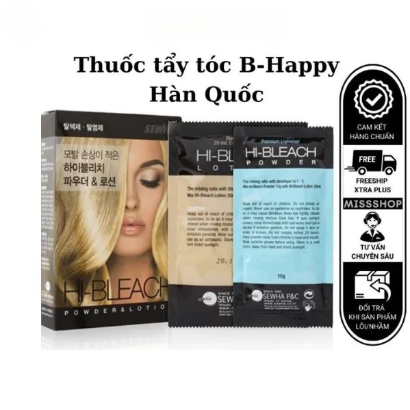 Thuoc tay toc co duong chat muot toc B Happy Sewha Thuốc tẩy tóc có dưỡng chất mượt tóc B-Happy Sewha