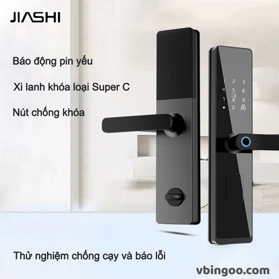 khóa thông minh mở ra với một bóp Jiashi