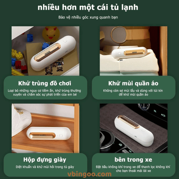 may tiet trung khu mui tu lanh máy tiệt trùng khử mùi tủ lạnh