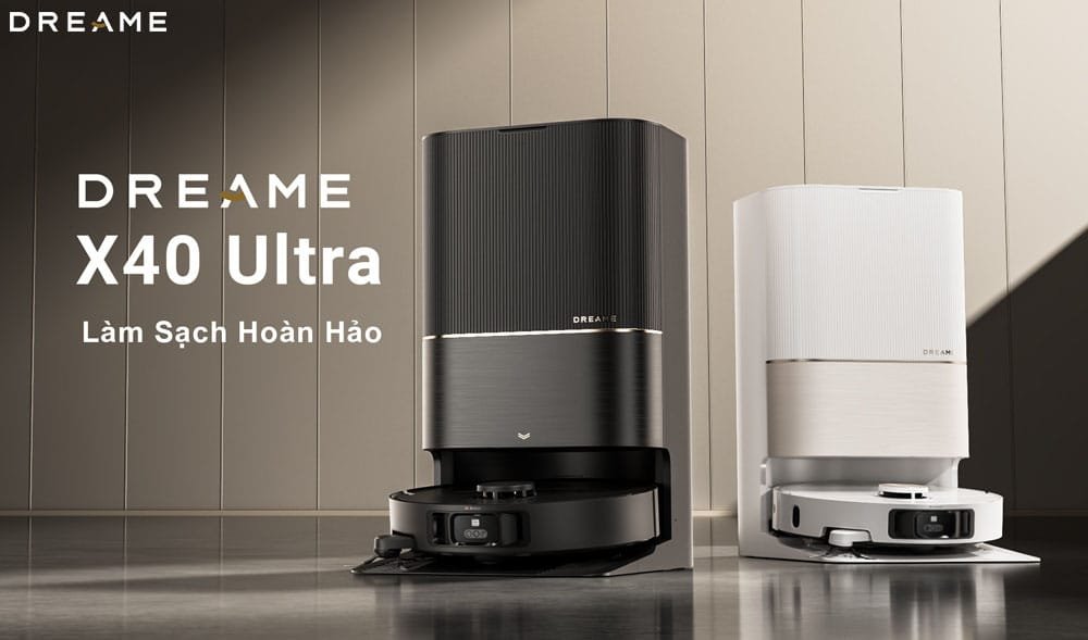Robot hut bui lau san chuyen dung Dreame X40 Ultra Robot hút bụi lau sàn chuyên dụng Dreame X40 Ultra