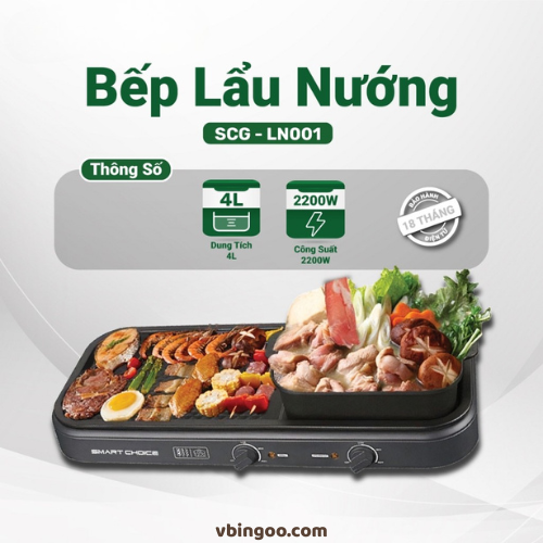 Noi lau nuong dien da nang Bear DKL E20V1 Nồi lẩu nướng điện đa năng Bear DKL- E20V1