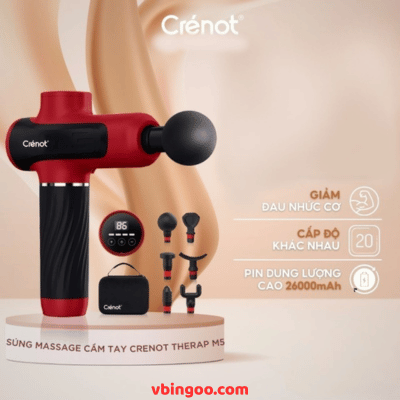 Súng massage cầm tay Crenot Therap M5