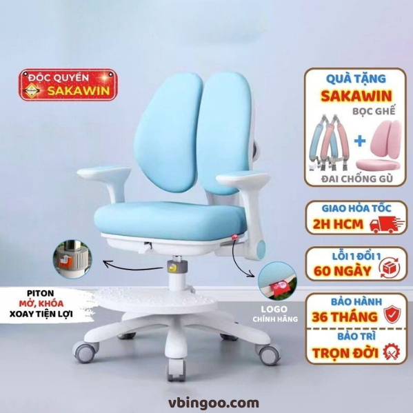 Ghe ngoi hoc chong gu Sakawin G104Plus Ghế chống gù cao cấp Sakawin G104 PLUS