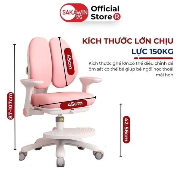 Ghế ngồi học chống gù cho bé Sakawin G104Plus