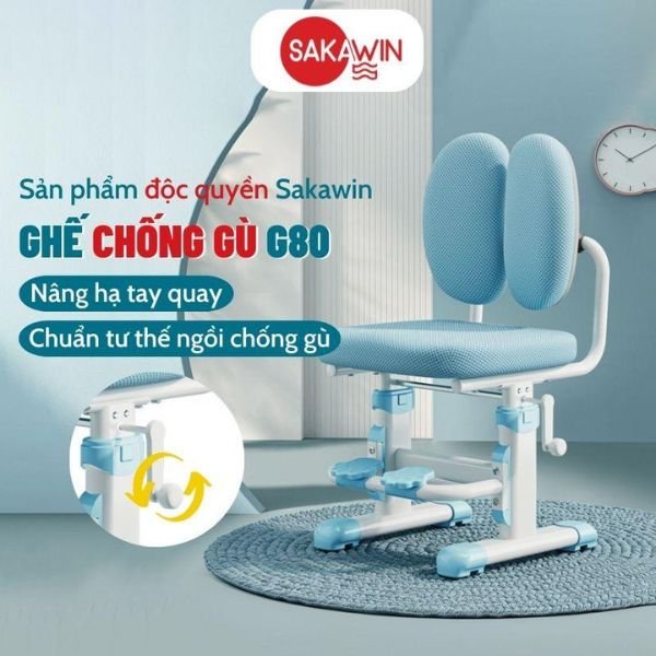 Ghế ngồi học chống gù lưng cho bé Sakawin G80