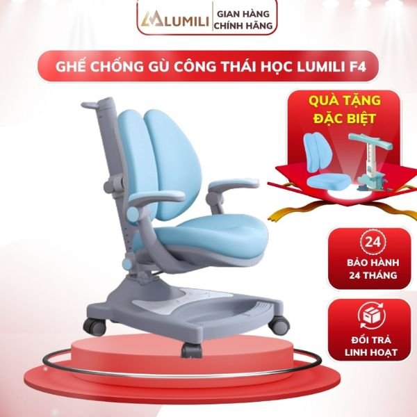 Ghế ngồi học chống gù lưng Lumili F4