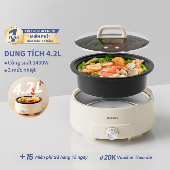 Noi Lau Dien Da Nang Simplus DHGH002 Nồi Lẩu Điện Đa Năng Simplus DHGH002