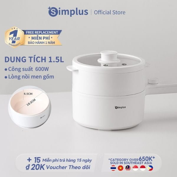 Nồi lẩu điện đa năng Mini Simplus DZGH002/009