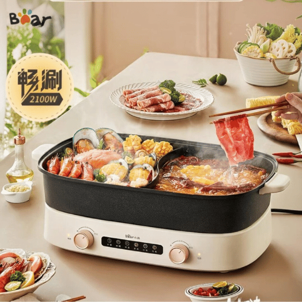 Noi lau nuong dien Bear DHG D65B1 Nồi lẩu nướng điện Bear DHG- D65B1