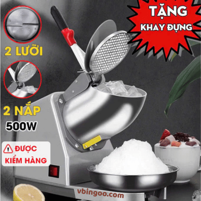 máy bào đá tuyết - máy xay đá 2 lưỡi