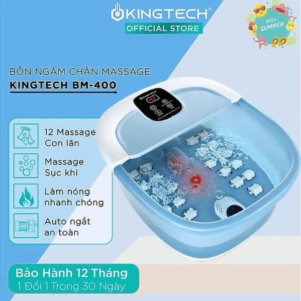 Bồn Ngâm Chân Massage KingTech BM-400