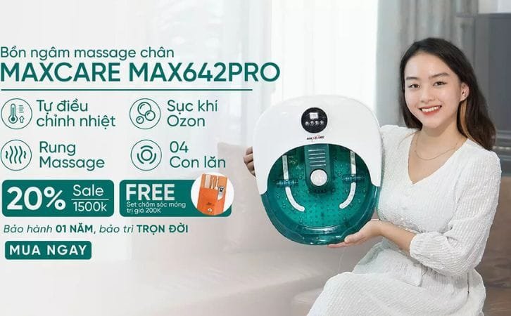 Bồn ngâm chân massage Maxcare Max642Pro