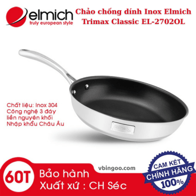 Chảo chống dính Inox Elmich Trimax Classic EL-2702OL
