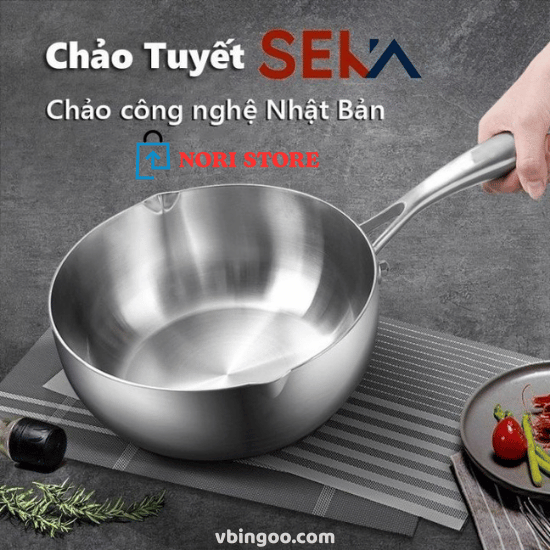 Chao chong dinh inox nguyen khoi SEKA Chảo chống dính inox nguyên khối SEKA