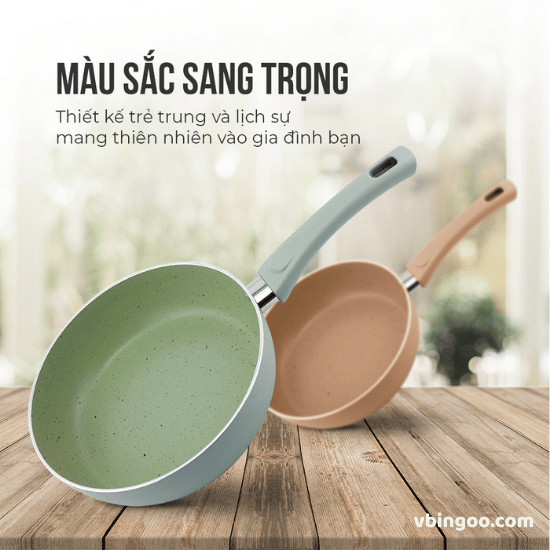 Chao chong dinh van da Elmich EL 4710 Chảo chống dính vân đá Elmich EL-4710