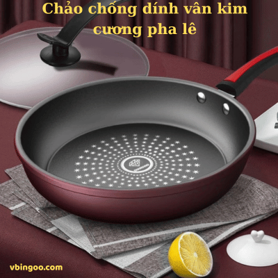 Chảo chống dính vân kim cương pha lê