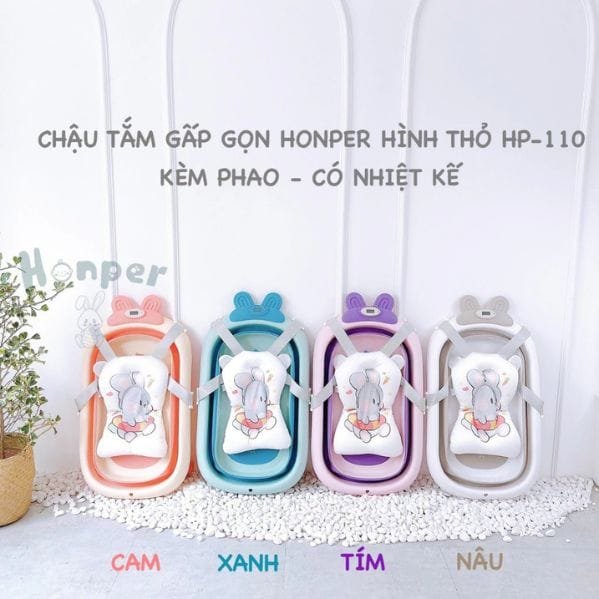 Chậu tắm cho bé HONPER hình thỏ HP-110