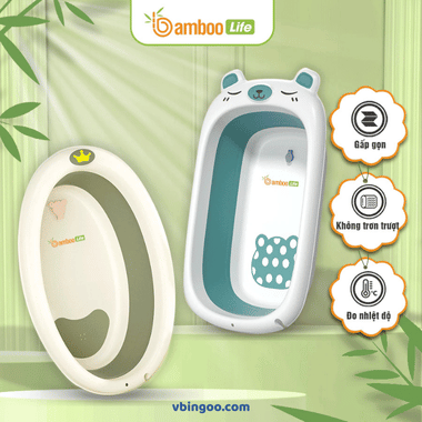 Chậu tắm cho bé sơ sinh Bamboo Life