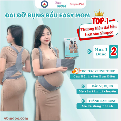Dai nang do bung bau Easy MOM Đai nâng đỡ bụng bầu Easy MOM