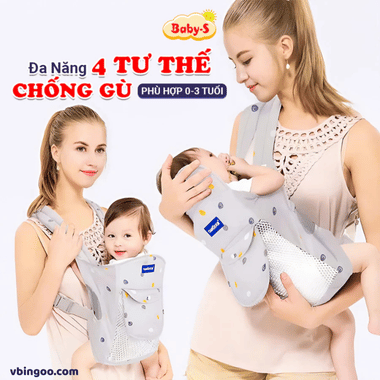 Địu Em Bé Sơ Sinh 4 Tư Thế Baby-S - SSS034