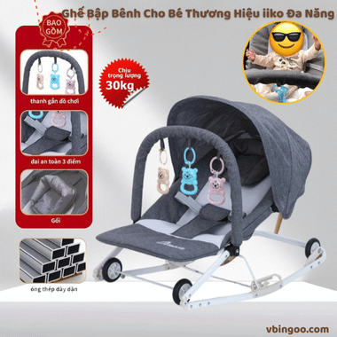 Ghế Bập Bênh Cho Bé Thương Hiệu iiko Đa Năng