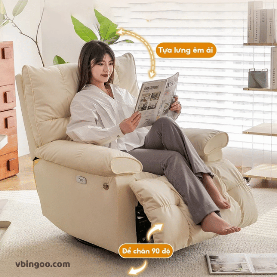 Ghe Bap Benh Thu Gian Nga Dien Xoay 360 Do ACACIA BEDDING Ghế Bập Bênh Thư Giãn Ngả Điện Xoay 360 Độ ACACIA BEDDING