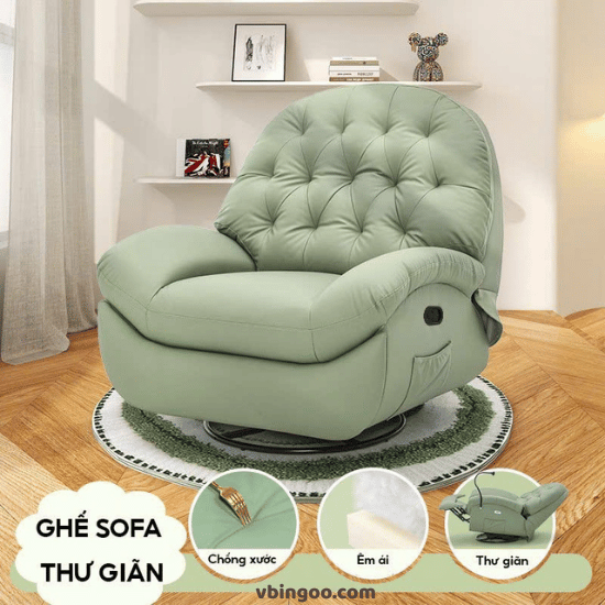 Ghe Bap Benh Thu Gian Sofa Don Da Nang M207 Ghế Bập Bênh Thư Giãn Sofa Đơn Đa Năng M207