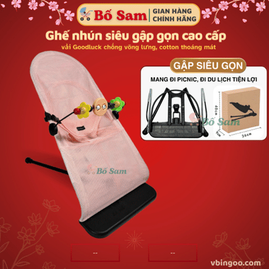 Ghế nhún rung siêu gập gọn cho trẻ sơ sinh từ 1 tháng