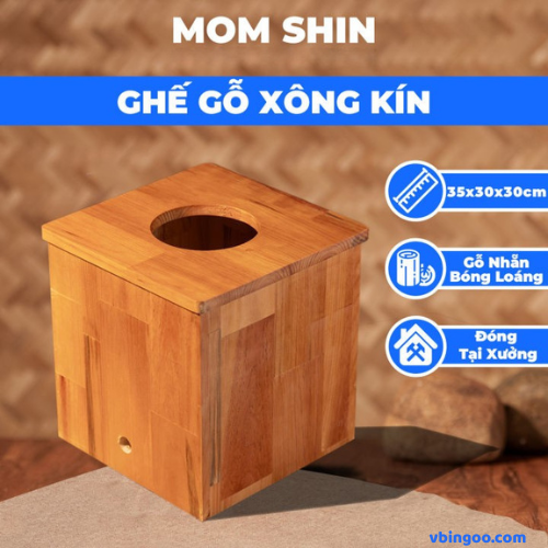 Ghe xong go vung kin sau sinh MOM SHIN Ghế xông gỗ vùng kín sau sinh MOM SHIN