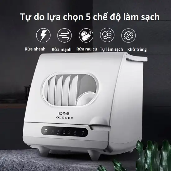May Rua Bat gia dinh Mini OLONBO Máy Rửa Bát gia đình Mini OLONBO
