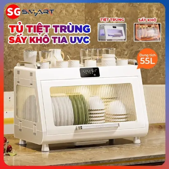 May Say Bat Dua Tiet Trung Bang Tia UVC Dung Tich 55L Máy Sấy Bát Đũa Tiệt Trùng Bằng Tia UVC Dung Tích 55L