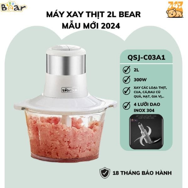 Máy xay thịt đa năng Bear QSJ-C03A1