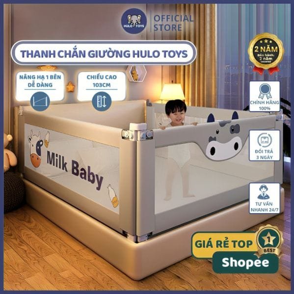 Thanh Chan Giuong cho be Hulo Toys Cao Cap 2024 Thanh Chắn Giường cho bé Hulo Toys Cao Cấp 2024